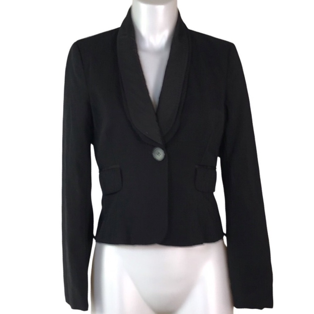 OASIS BLACK BLAZER WITH SATIN LAPEL